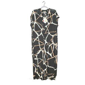 Maria Bellentani Black Womens Abstract Print Jumpsuit S‎ NWT